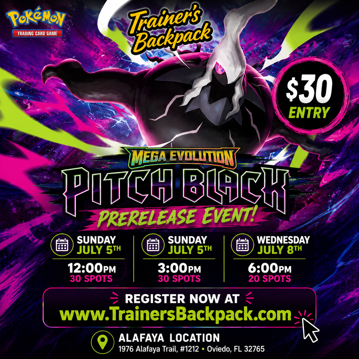 pokemon card events Trainers Backpack: Pokémon Cards, Events, and Leagues